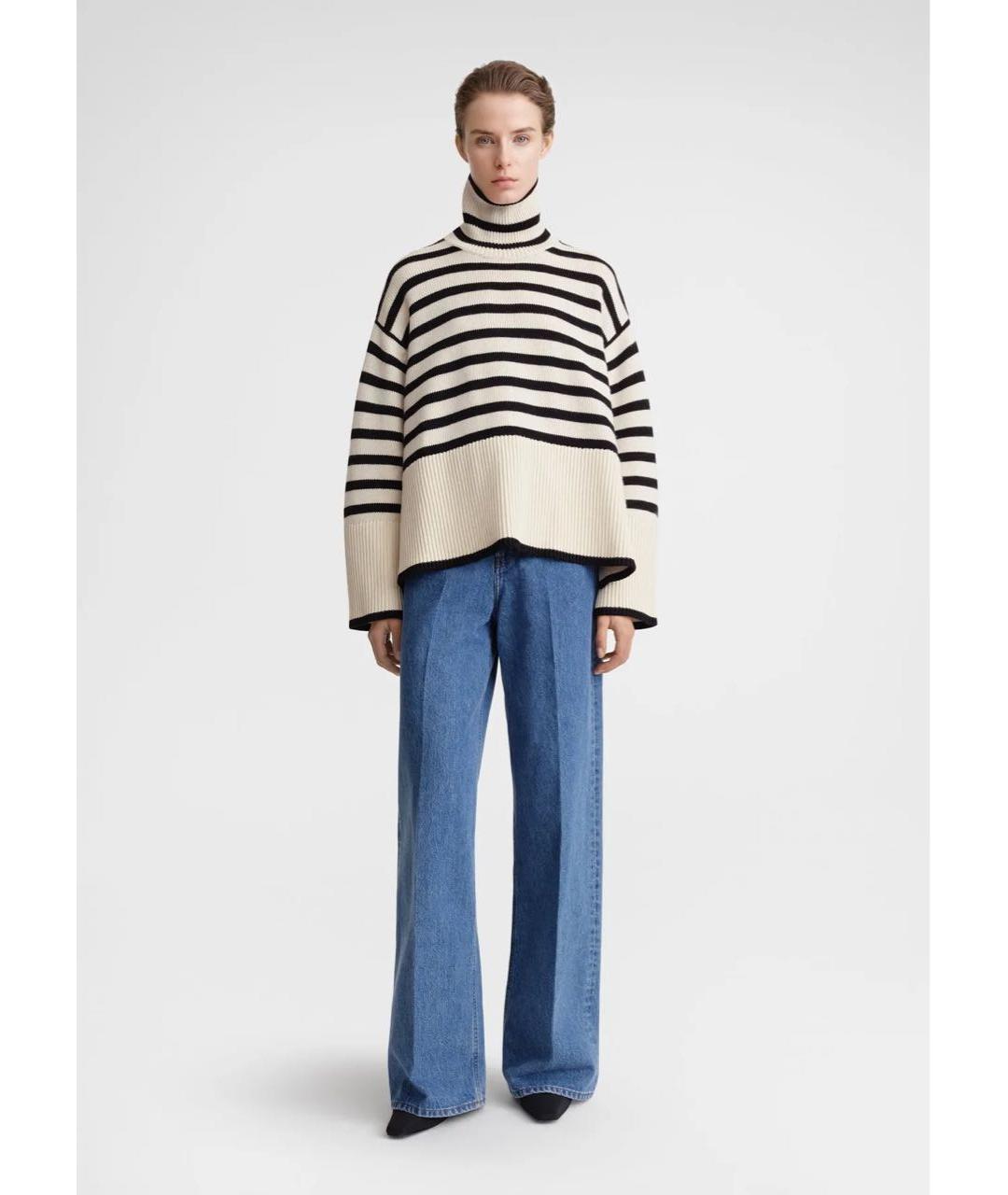 TOTEME Бежевый шерстяной джемпер / свитер, фото 6