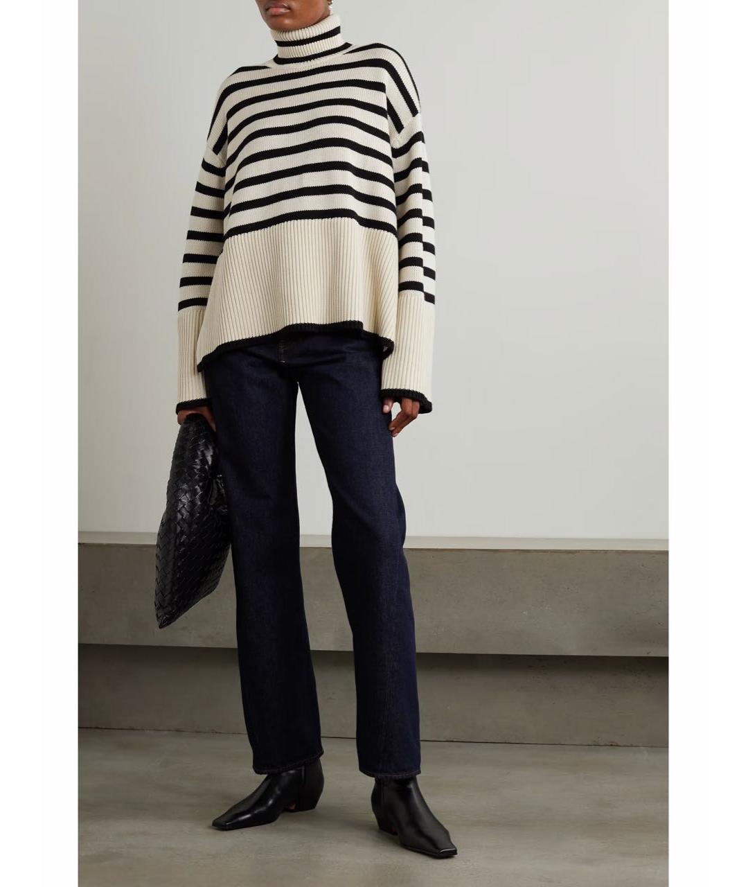 TOTEME Бежевый шерстяной джемпер / свитер, фото 5