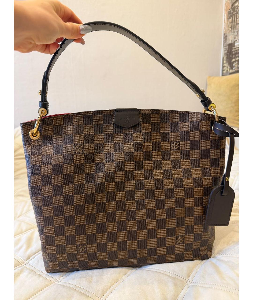 LOUIS VUITTON Коричневая сумка тоут, фото 6