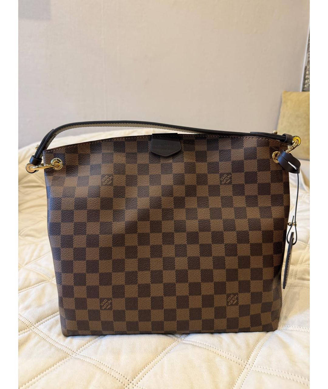 LOUIS VUITTON Коричневая сумка тоут, фото 3