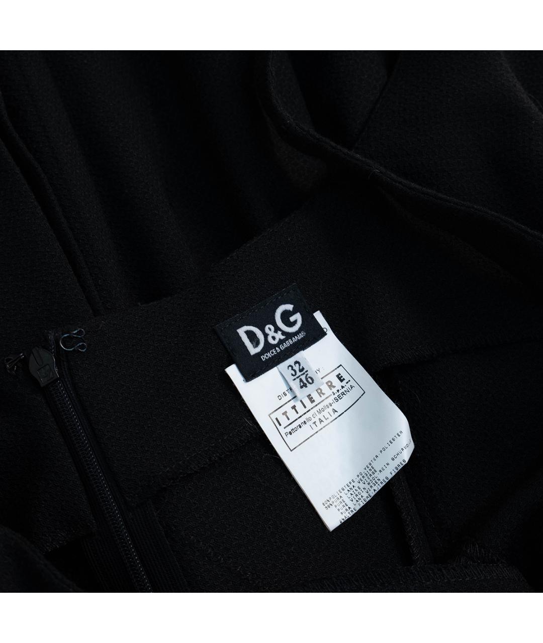 DOLCE&GABBANA Черное повседневное платье, фото 3