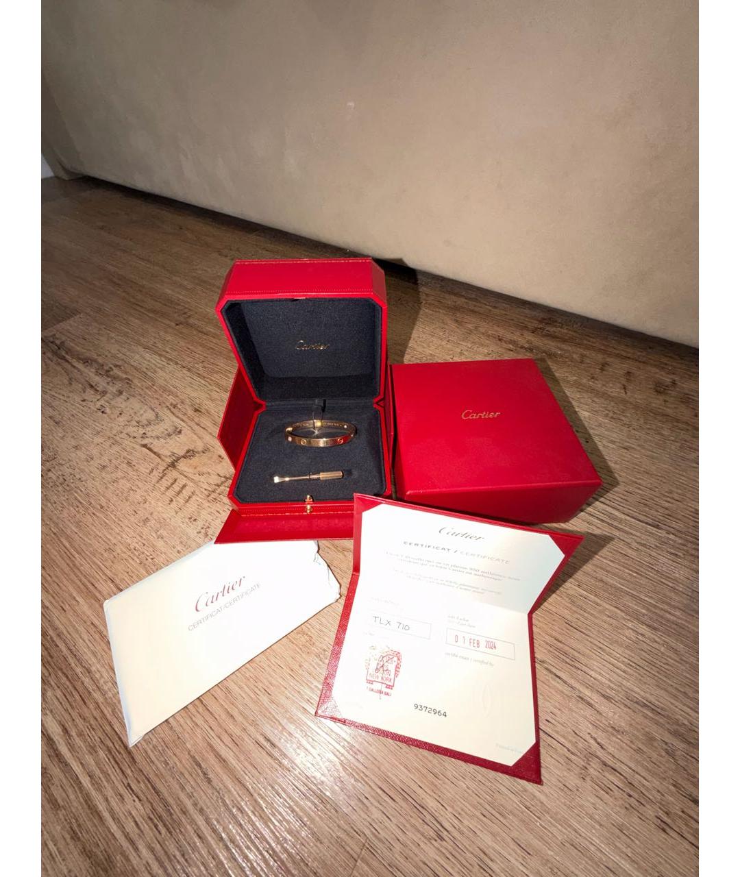 CARTIER Розовый браслет из розового золота, фото 6