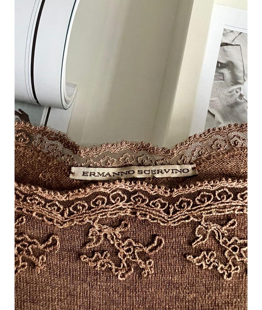 ERMANNO SCERVINO Коричневый кардиган, фото 4