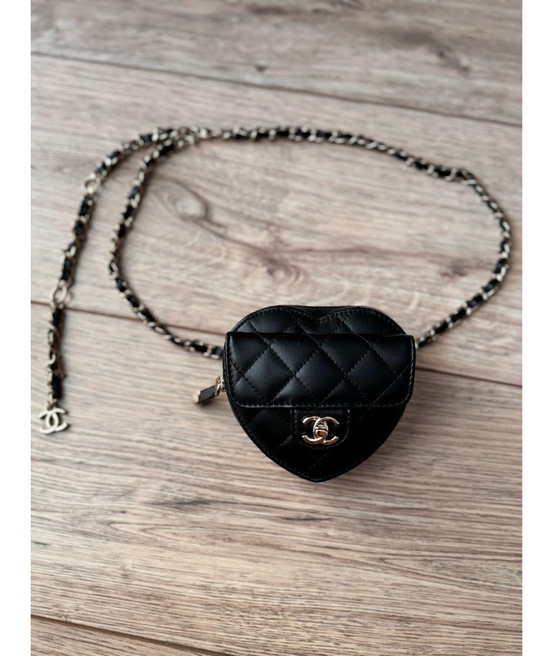 CHANEL Черная кожаная поясная сумка, фото 2