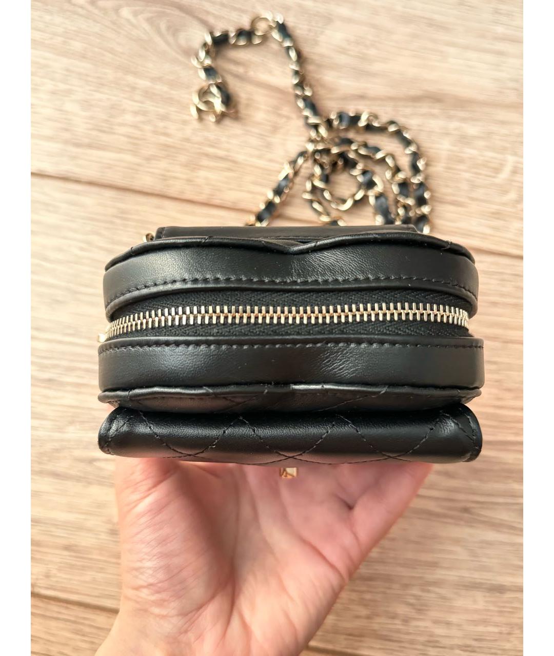CHANEL Черная кожаная поясная сумка, фото 5