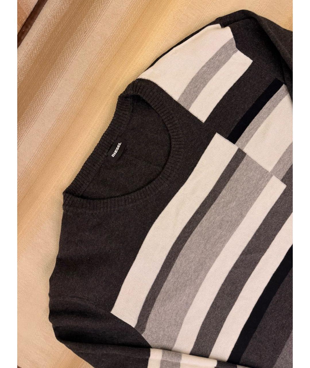 DIESEL Антрацитовый хлопковый джемпер / свитер, фото 4