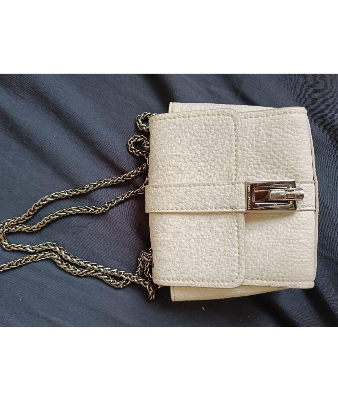 TRUSSARDI JEANS Белая сумка через плечо из искусственной кожи, фото 6