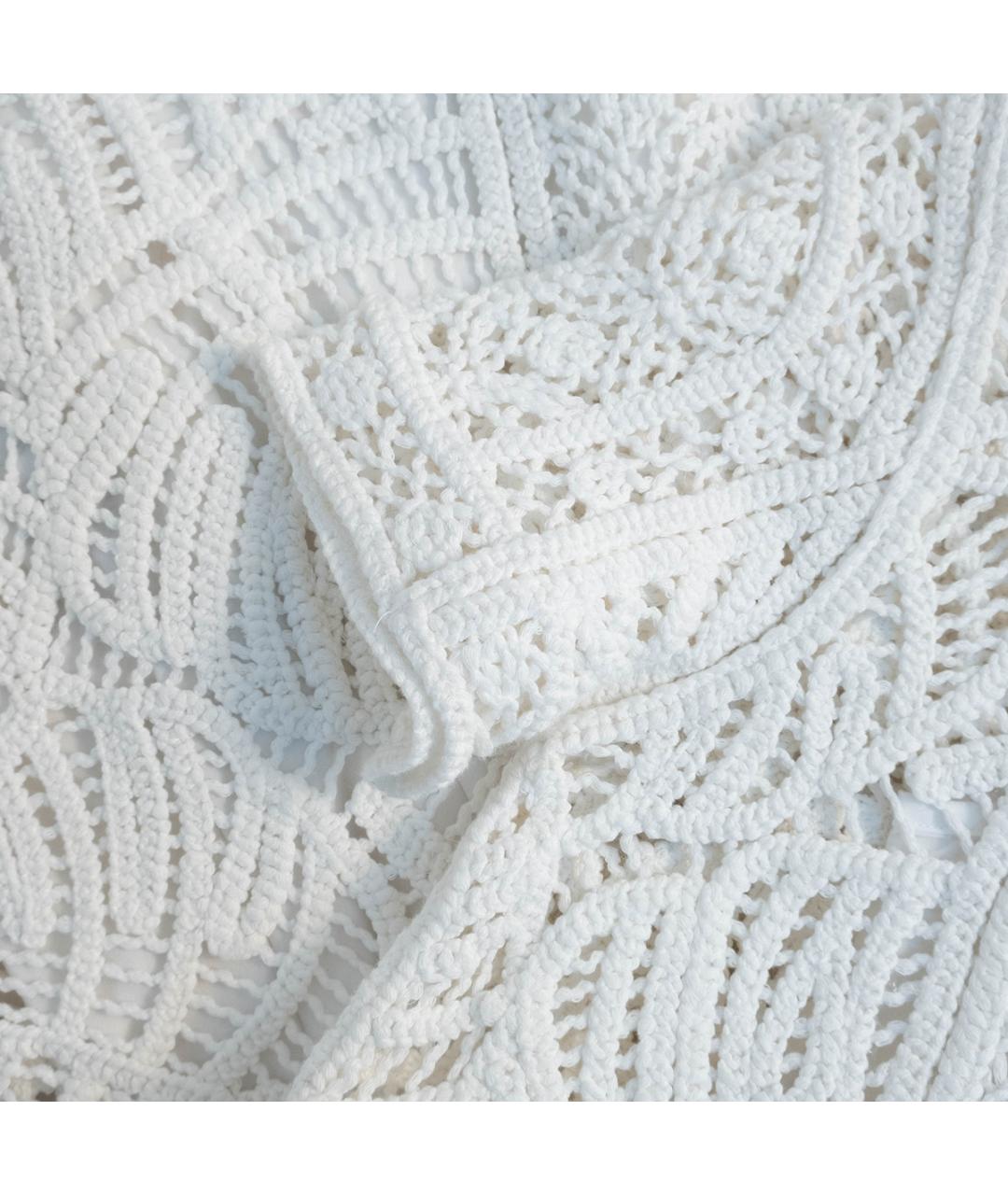 MAJE Белое хлопковое повседневное платье, фото 4