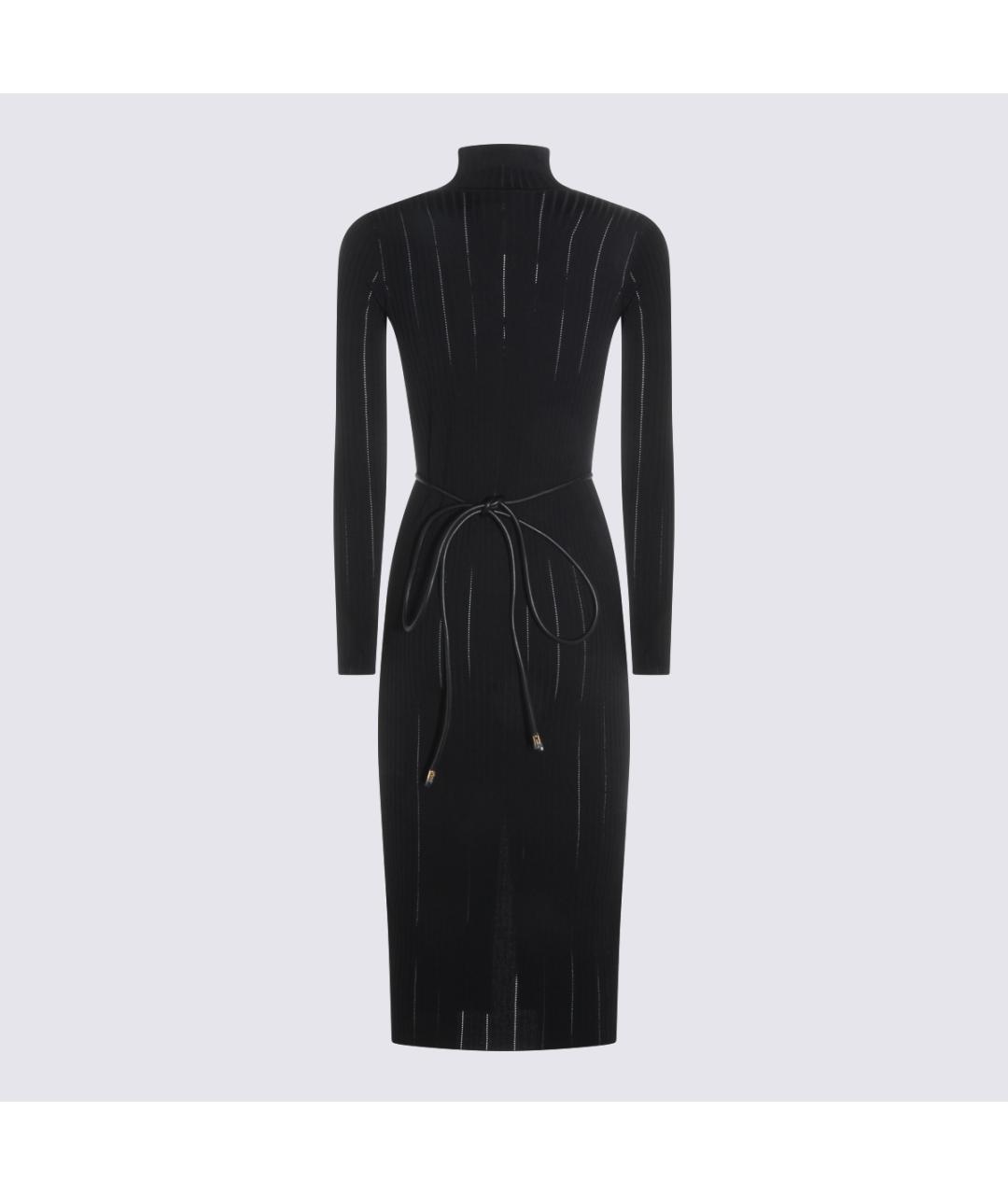 ELISABETTA FRANCHI Черное вискозное платье, фото 2