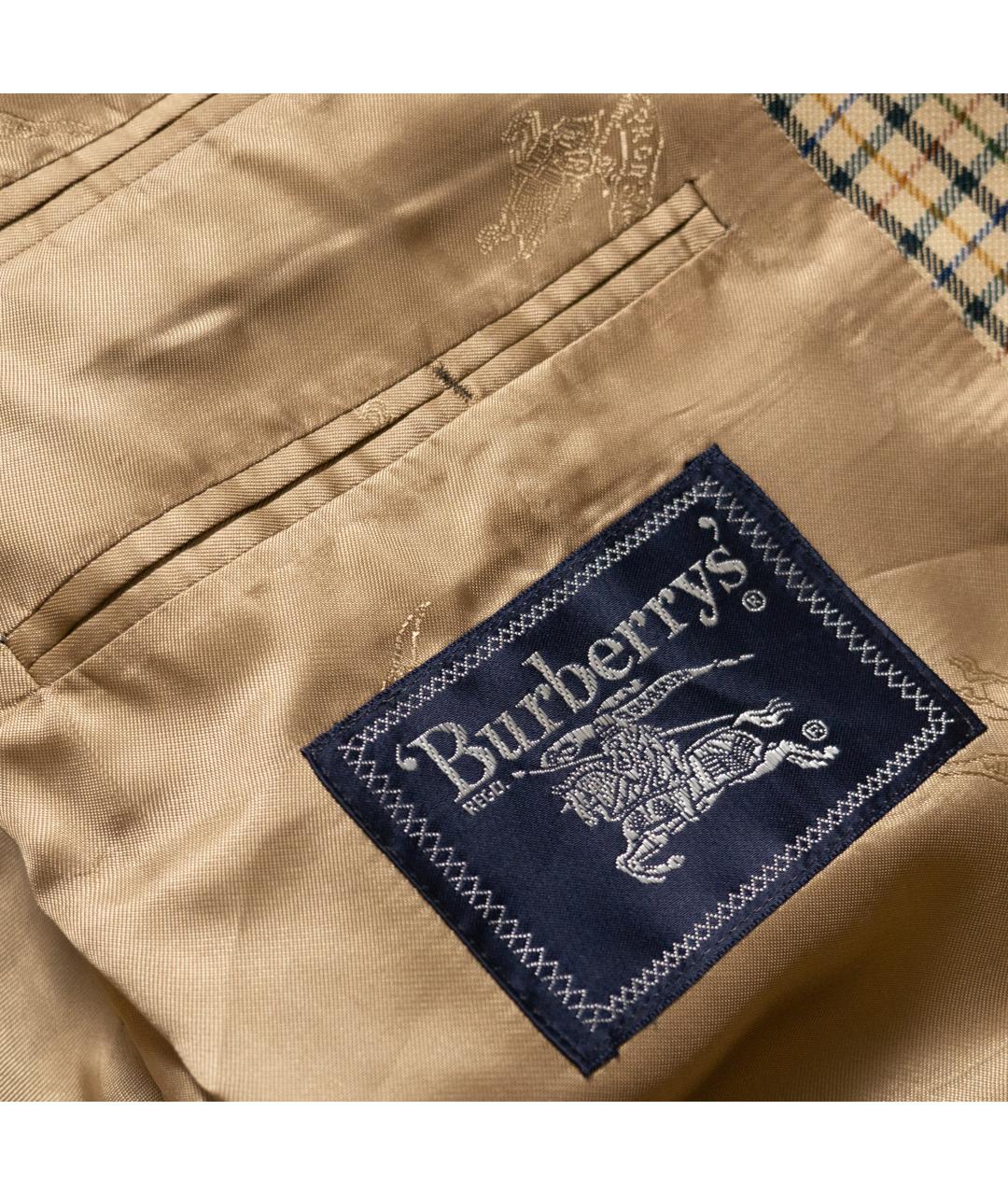BURBERRY Бежевый шерстяной пиджак, фото 7