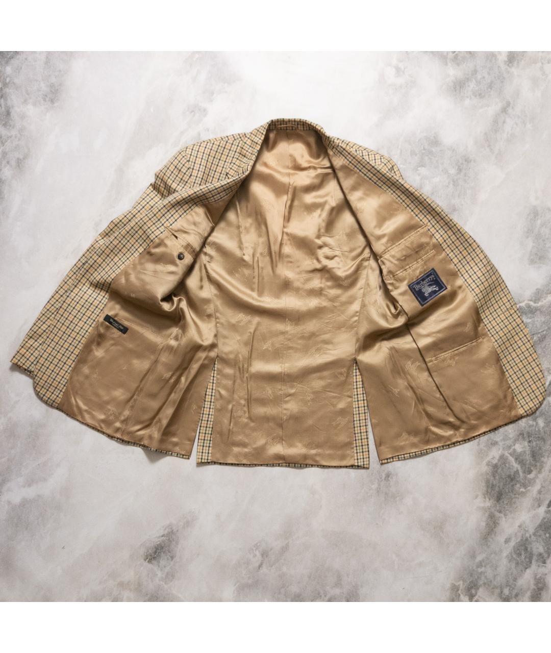 BURBERRY Бежевый шерстяной пиджак, фото 3