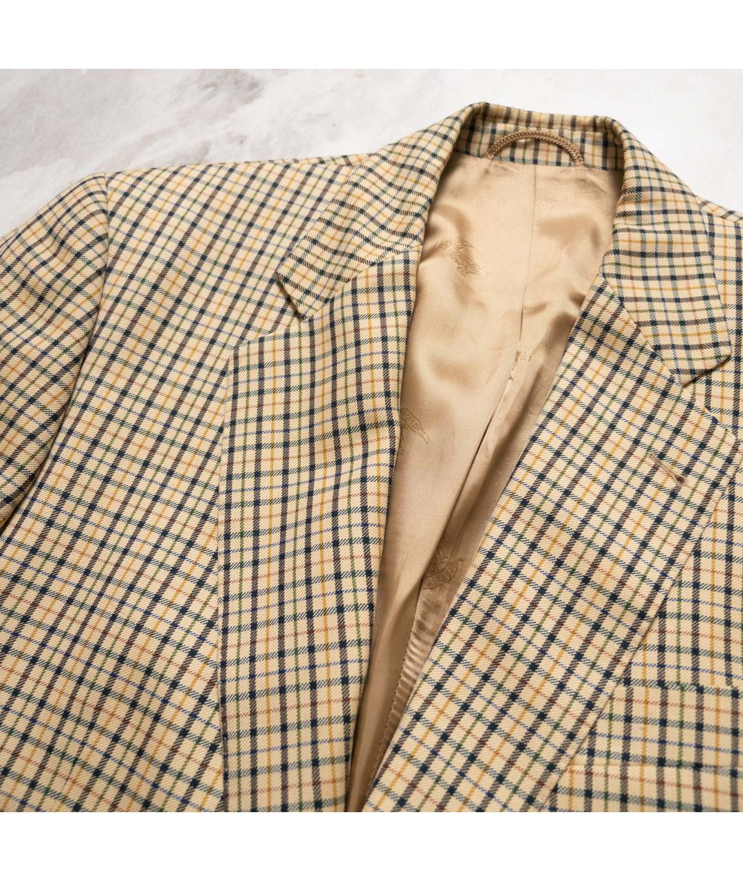 BURBERRY Бежевый шерстяной пиджак, фото 4