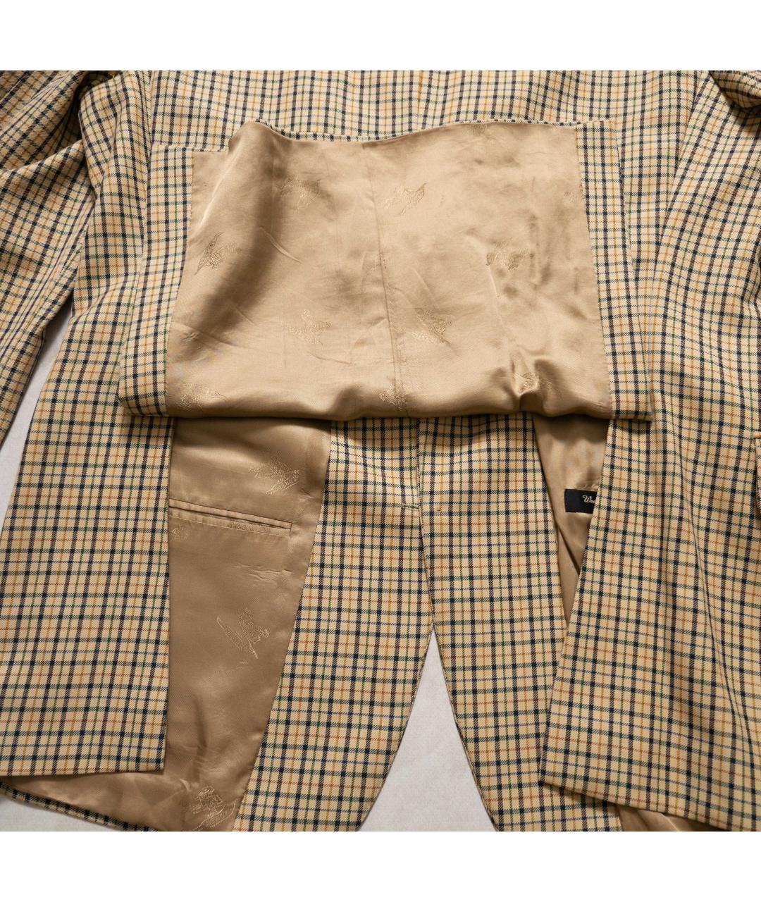 BURBERRY Бежевый шерстяной пиджак, фото 5