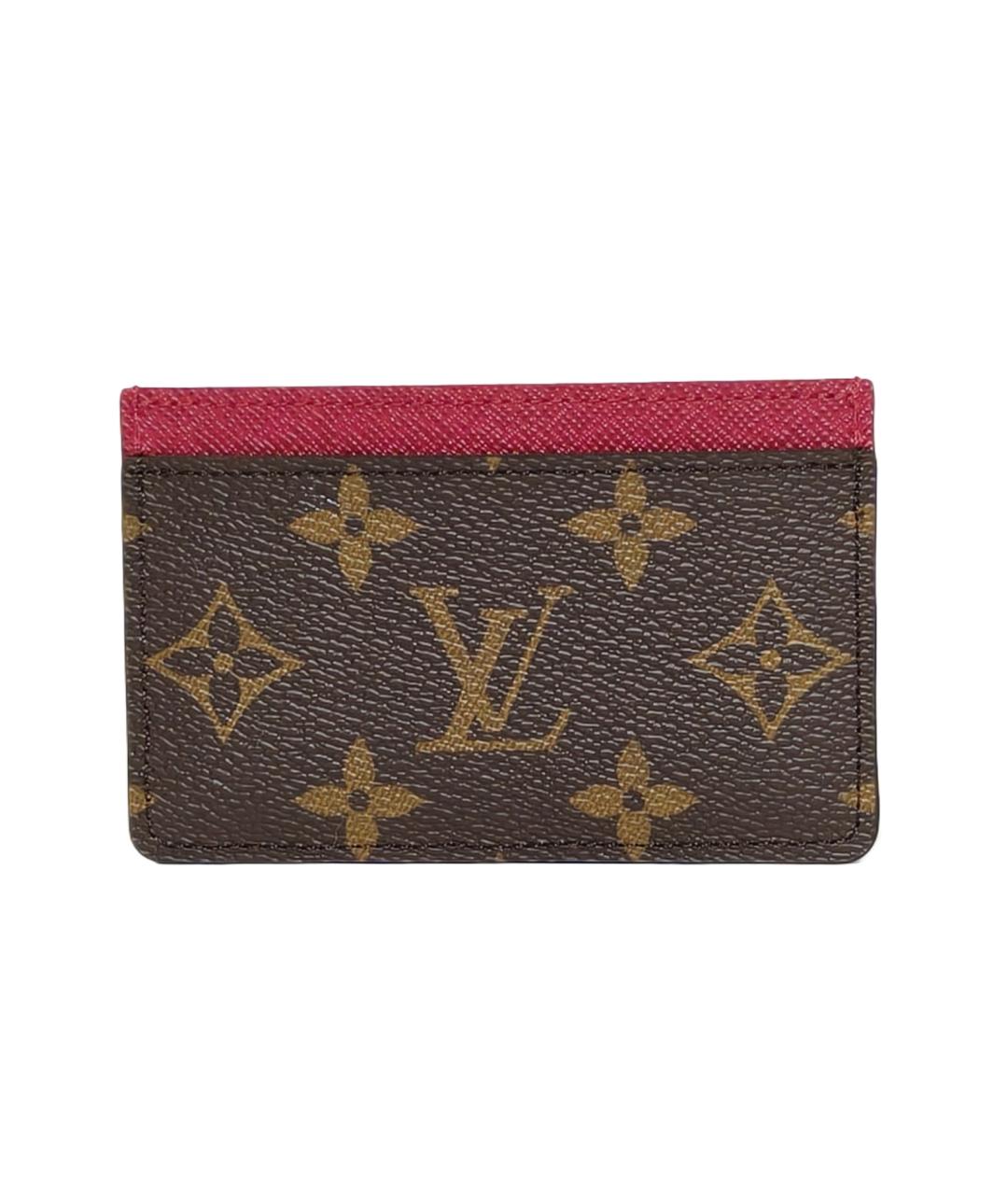 LOUIS VUITTON Коричневый кардхолдер, фото 1
