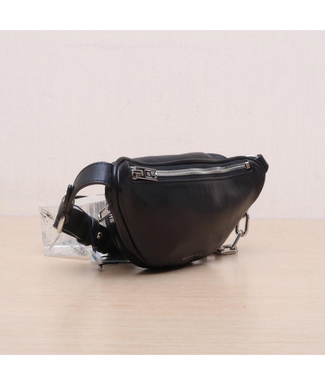 ALEXANDER WANG Черная кожаная поясная сумка, фото 6