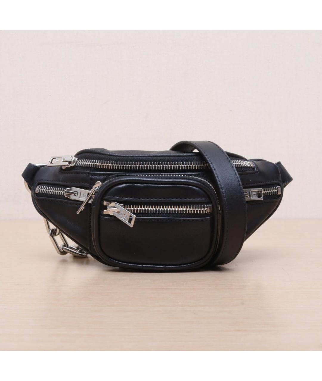 ALEXANDER WANG Черная кожаная поясная сумка, фото 2