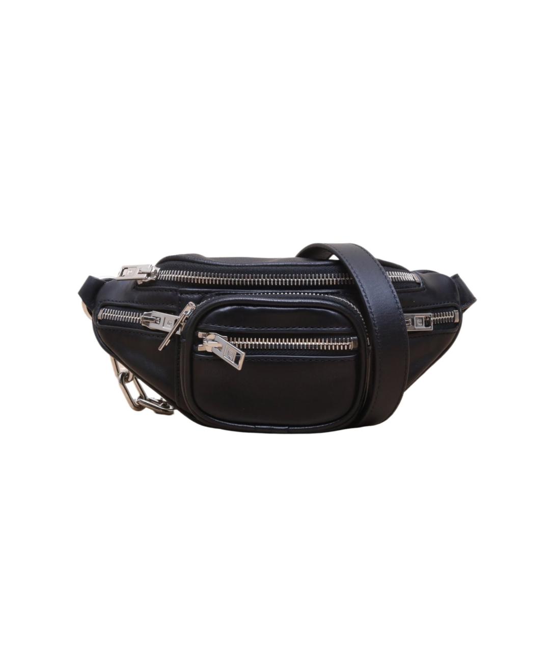 ALEXANDER WANG Черная кожаная поясная сумка, фото 10