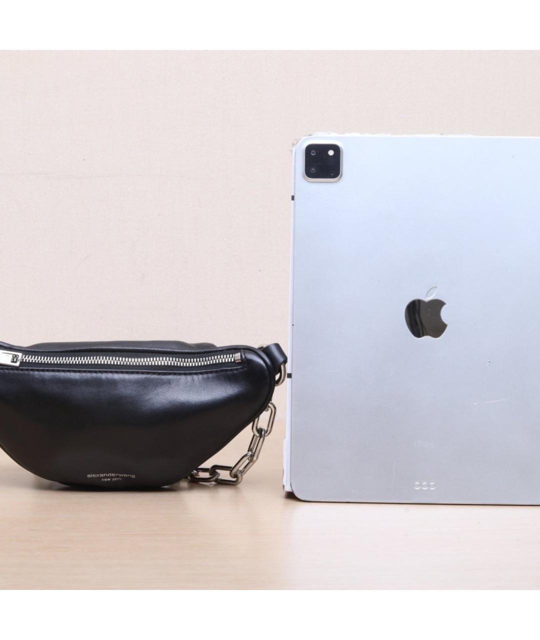 ALEXANDER WANG Черная кожаная поясная сумка, фото 7