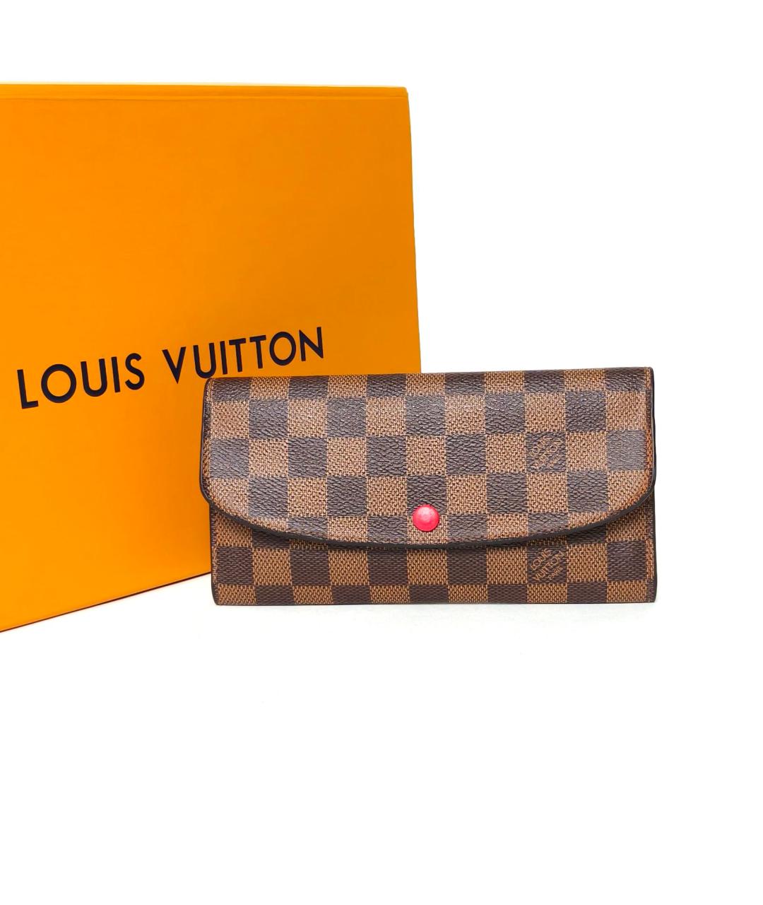LOUIS VUITTON Коричневый кошелек, фото 9