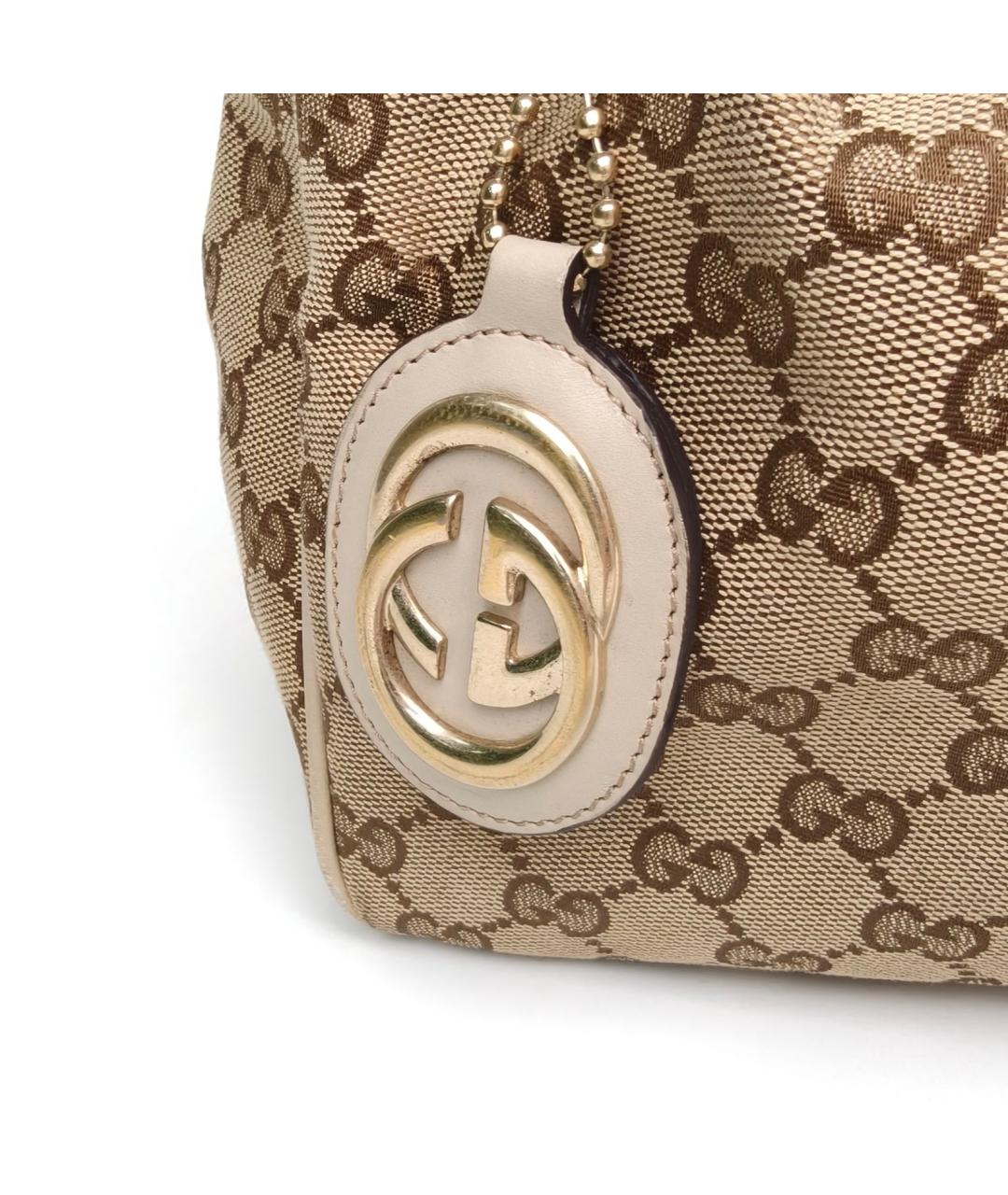 GUCCI Бежевая сумка с короткими ручками, фото 7