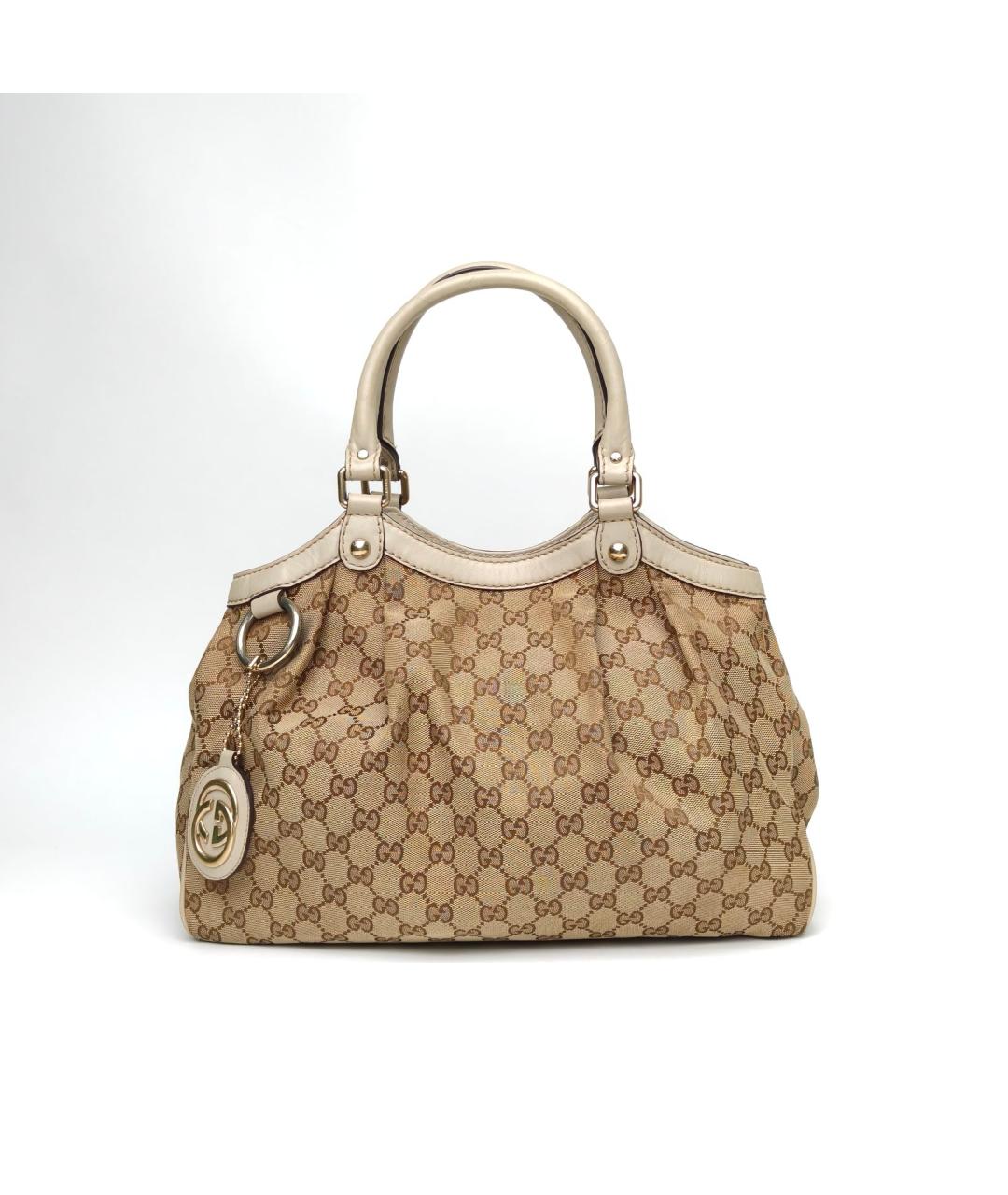 GUCCI Бежевая сумка с короткими ручками, фото 2