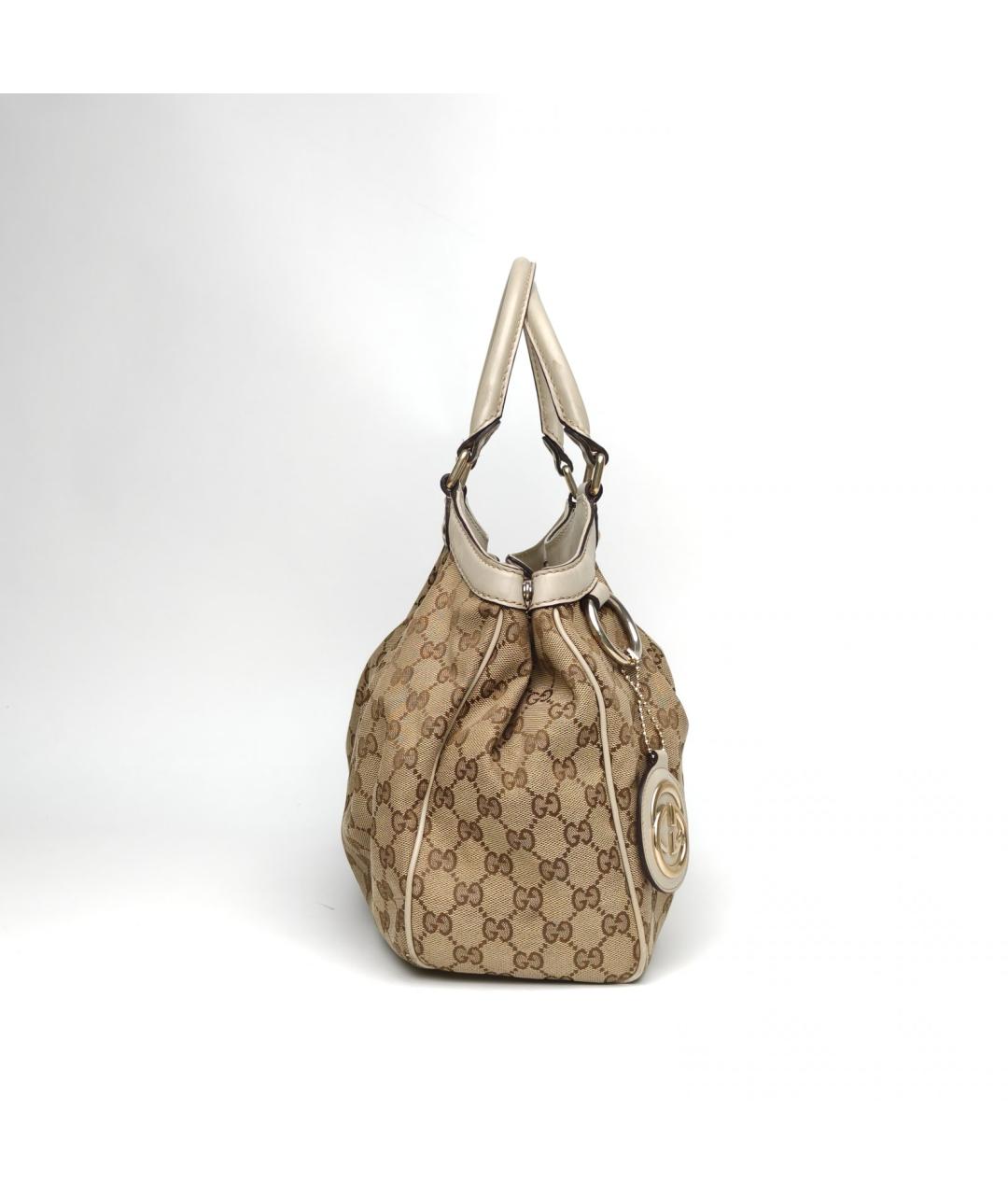 GUCCI Бежевая сумка с короткими ручками, фото 5