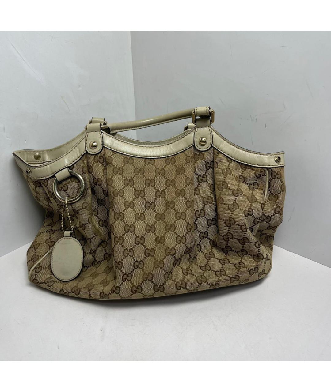 GUCCI Бежевая сумка с короткими ручками, фото 9