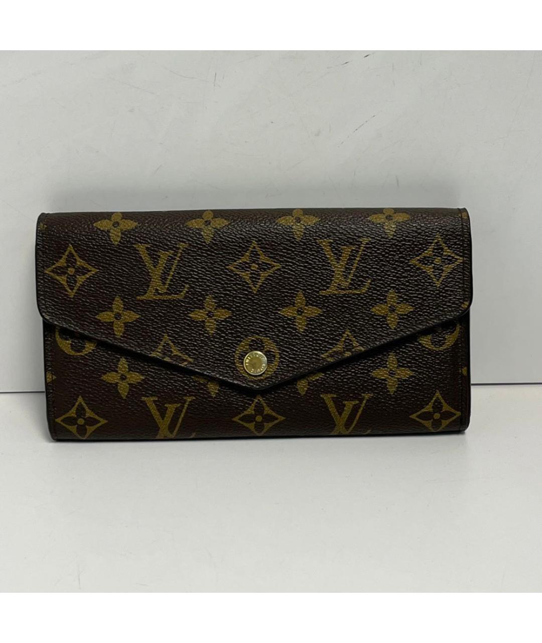 LOUIS VUITTON Коричневый кошелек, фото 9