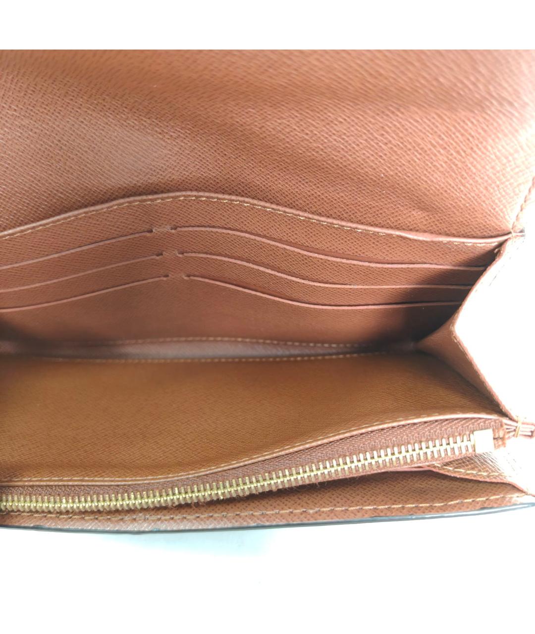 LOUIS VUITTON Коричневый кошелек, фото 7