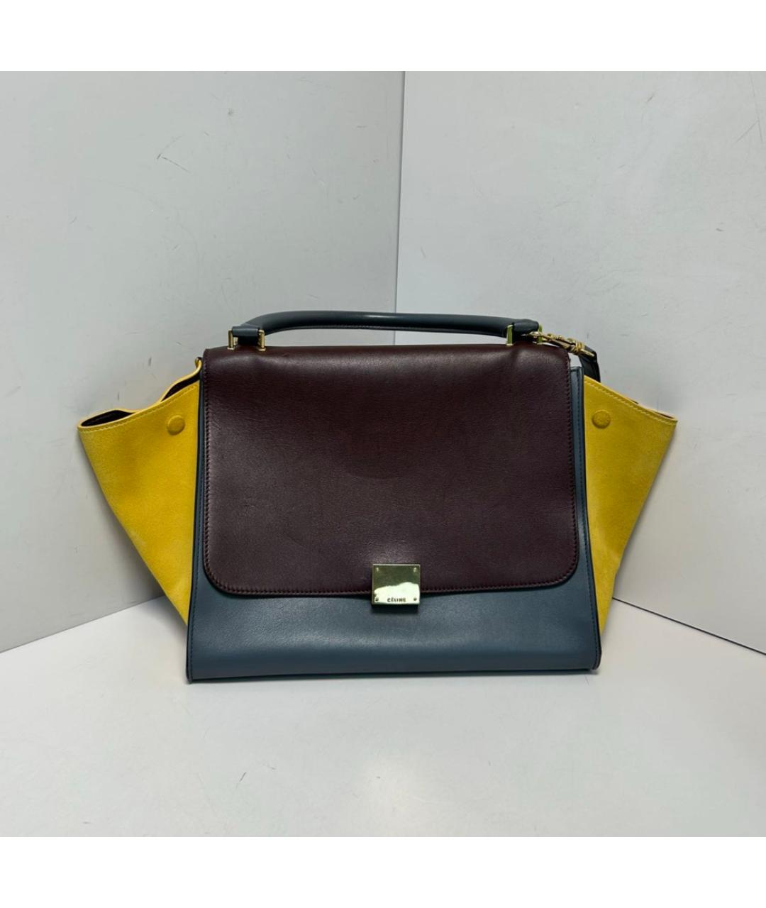 CELINE Мульти кожаная сумка с короткими ручками, фото 9
