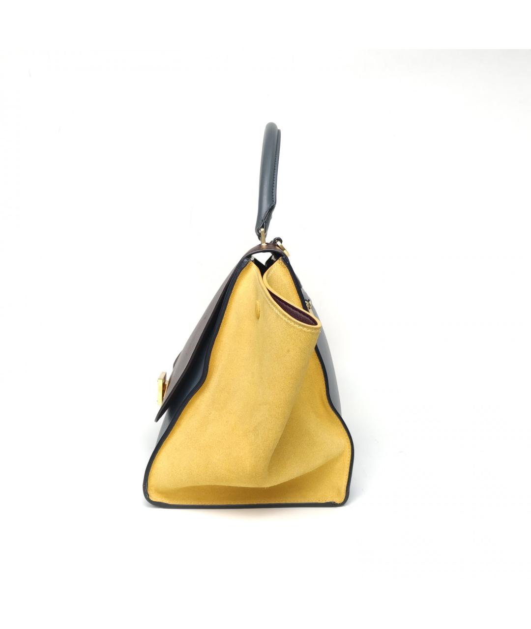 CELINE Мульти кожаная сумка с короткими ручками, фото 3