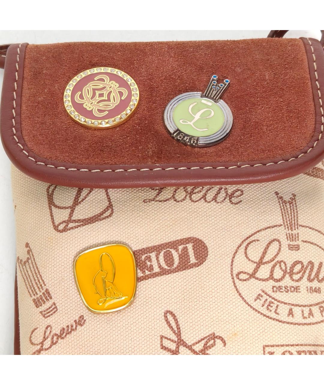 LOEWE Коричневая замшевая сумка через плечо, фото 7