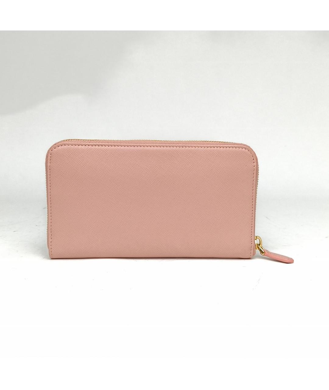 PRADA Розовый кожаный кошелек, фото 4