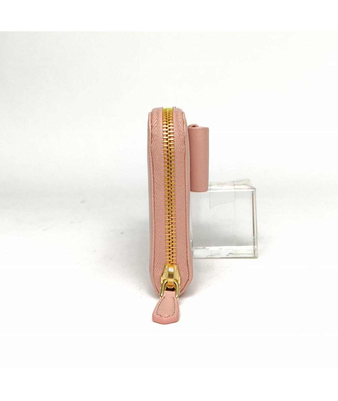 PRADA Розовый кожаный кошелек, фото 6