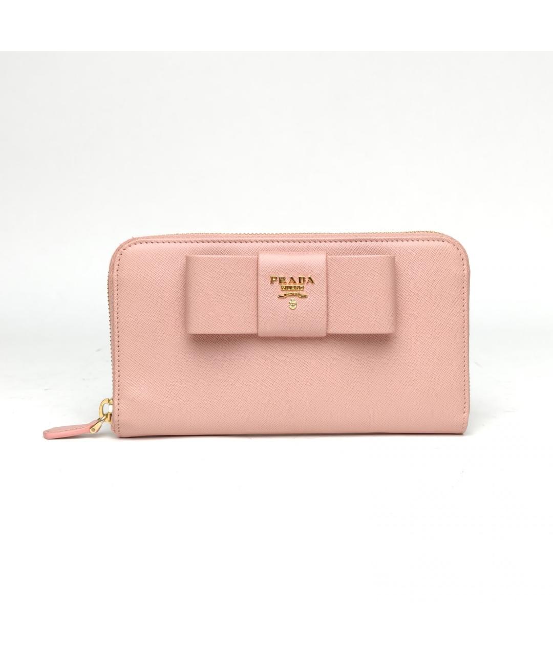 PRADA Розовый кожаный кошелек, фото 2
