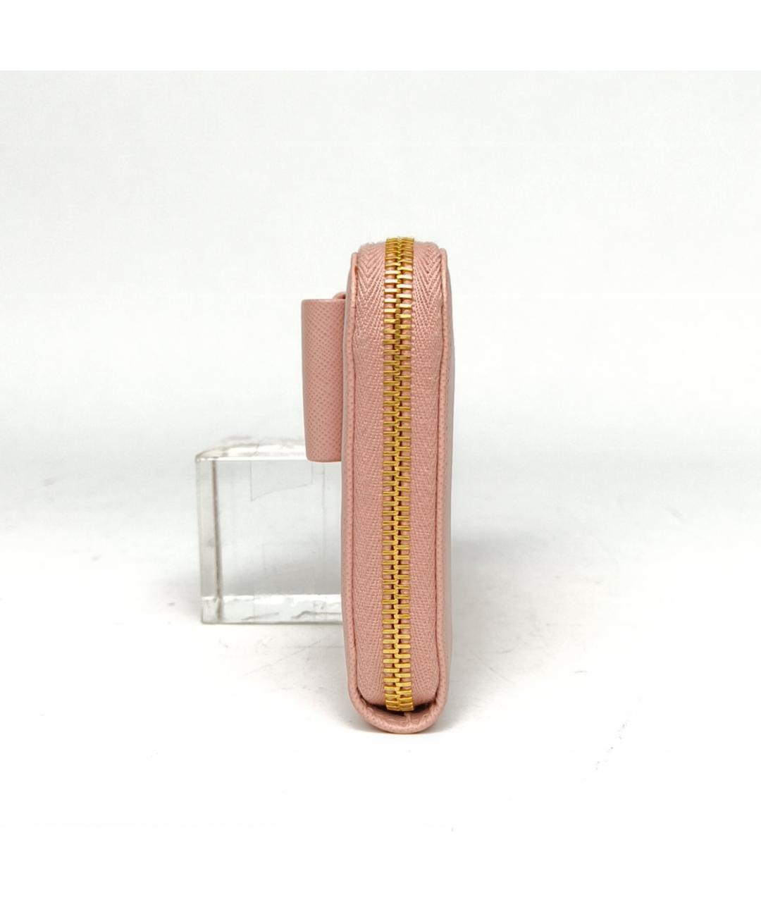 PRADA Розовый кожаный кошелек, фото 3