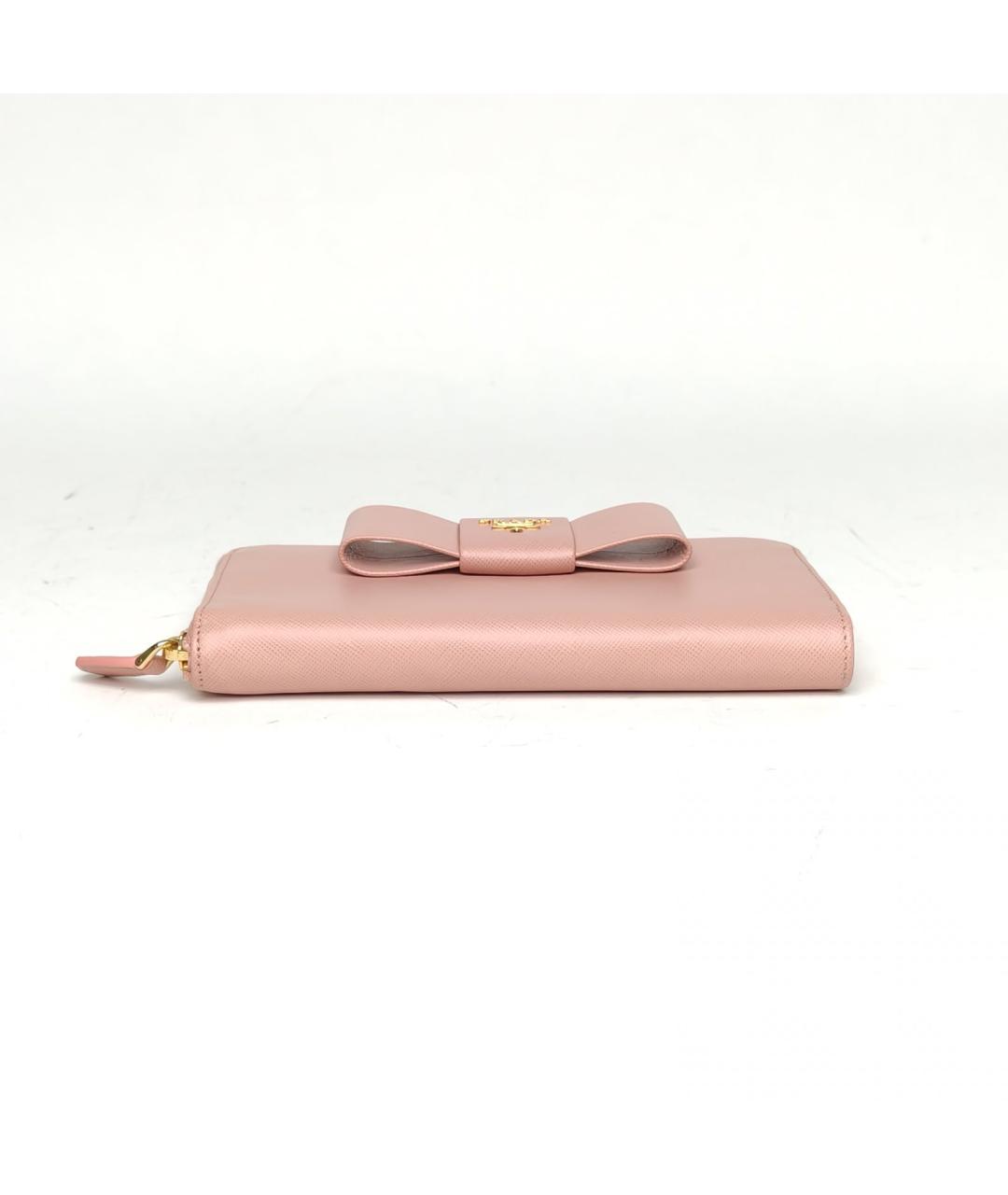 PRADA Розовый кожаный кошелек, фото 5