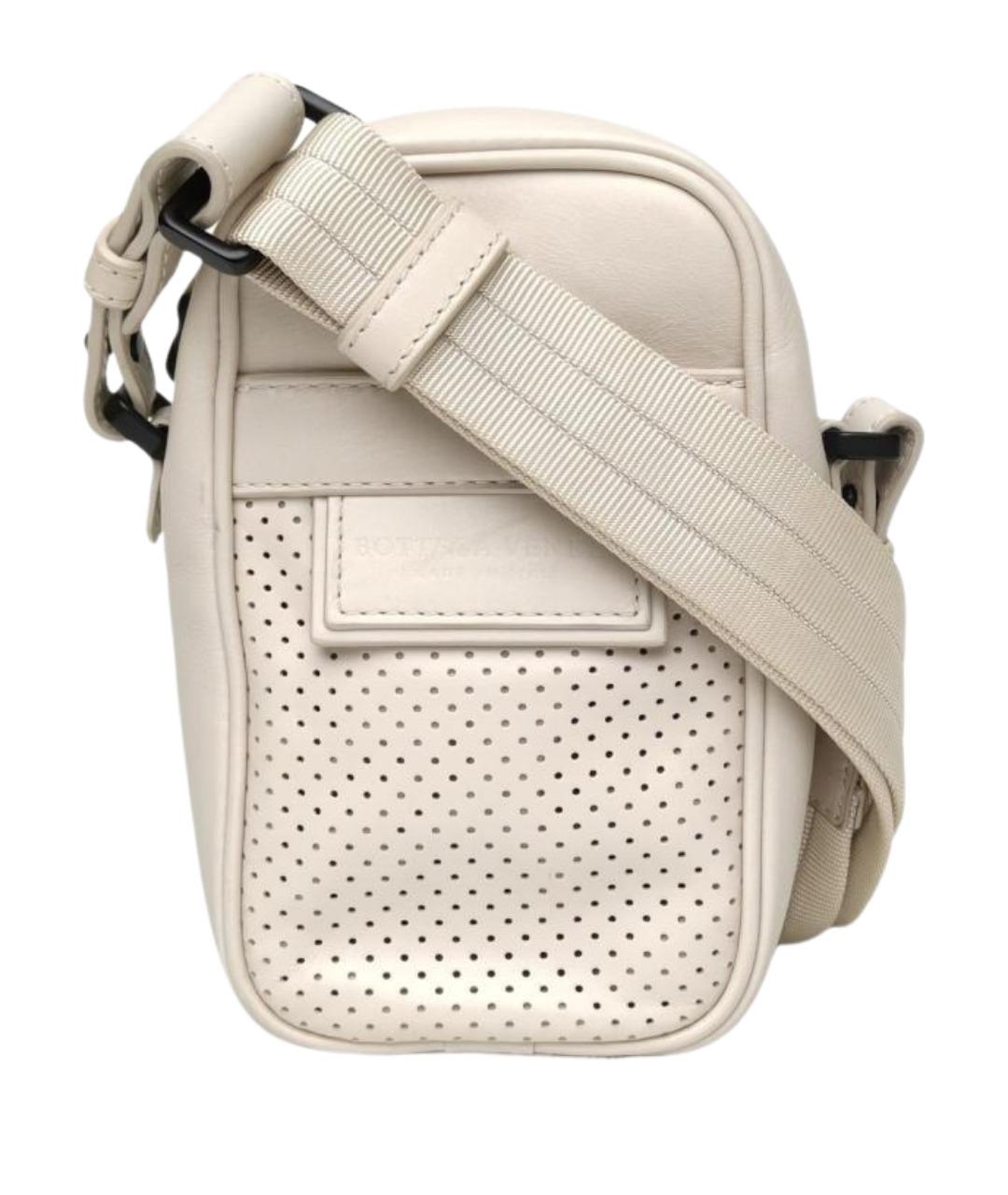 BOTTEGA VENETA Бежевая кожаная сумка через плечо, фото 1