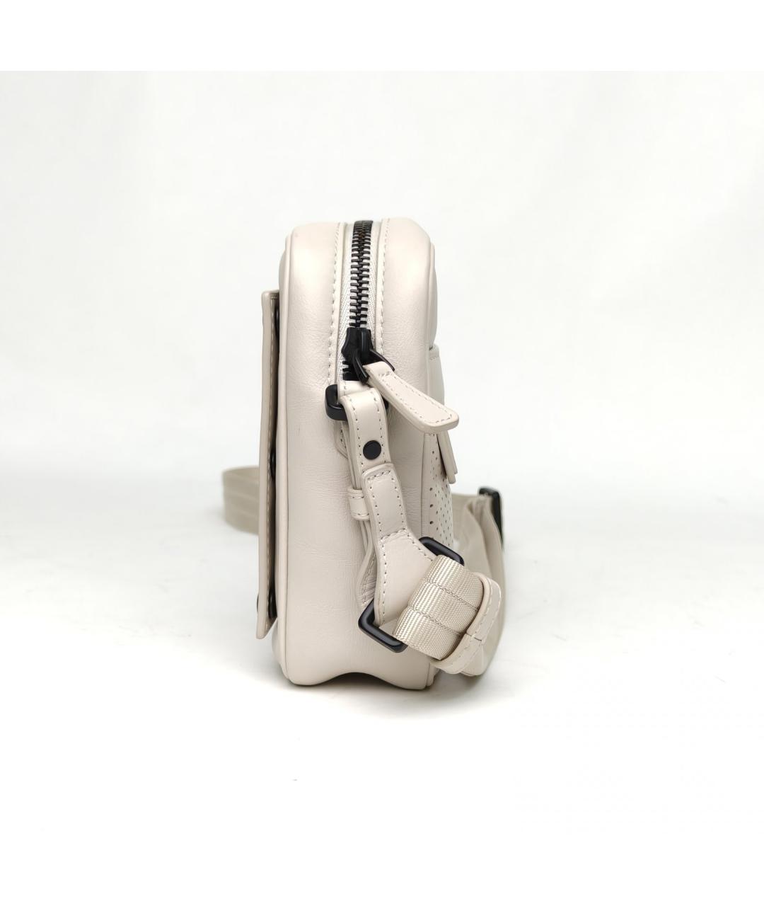 BOTTEGA VENETA Бежевая кожаная сумка через плечо, фото 5