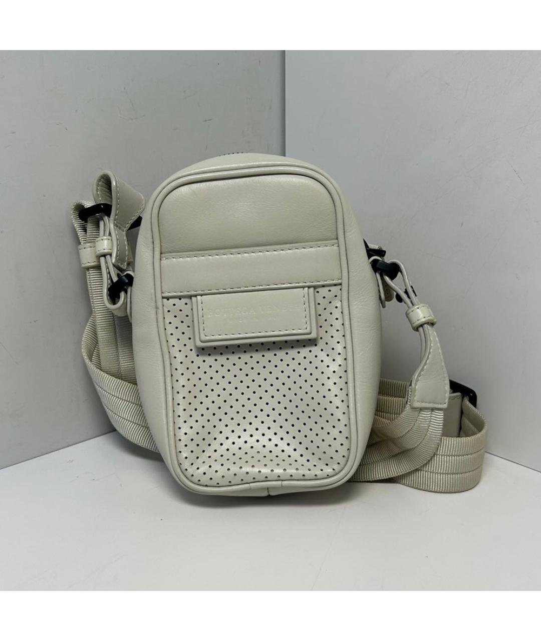 BOTTEGA VENETA Бежевая кожаная сумка через плечо, фото 8