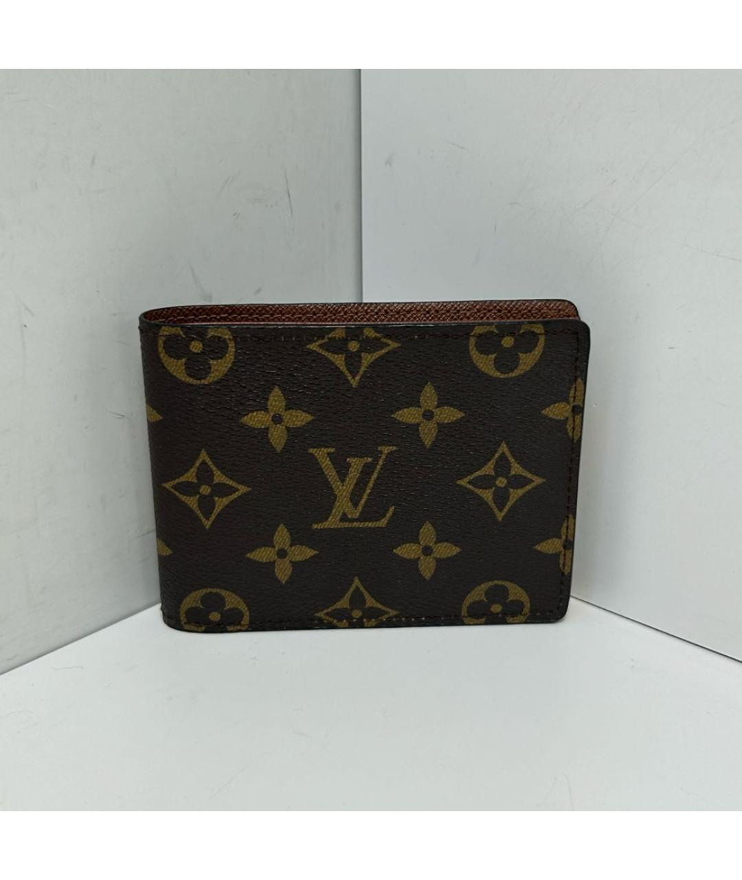 LOUIS VUITTON Коричневый кошелек, фото 9