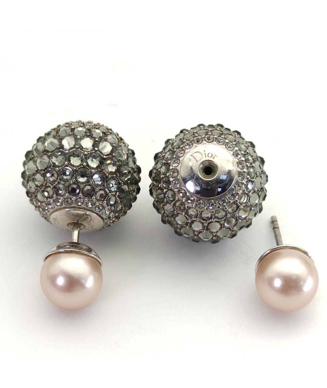 CHRISTIAN DIOR Серебряные металлические серьги, фото 9