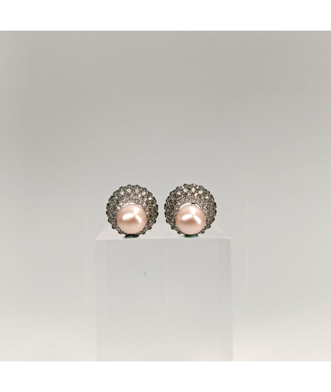 CHRISTIAN DIOR Серебряные металлические серьги, фото 2