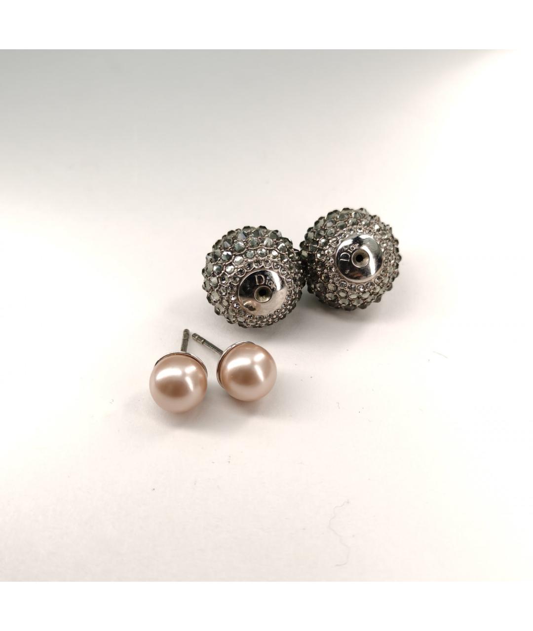 CHRISTIAN DIOR Серебряные металлические серьги, фото 3