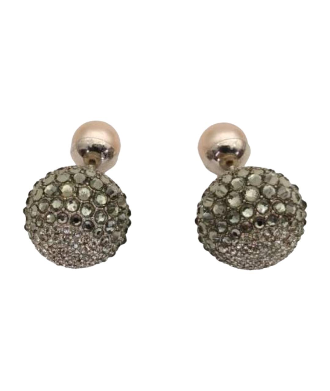 CHRISTIAN DIOR Серебряные металлические серьги, фото 1