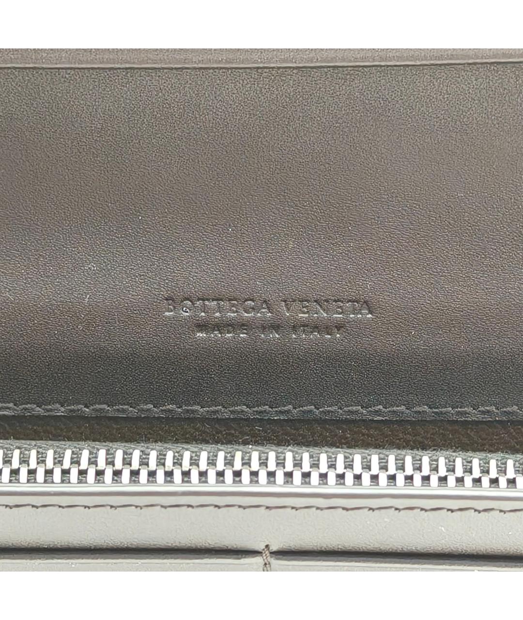 BOTTEGA VENETA Коричневый кожаный кошелек, фото 8
