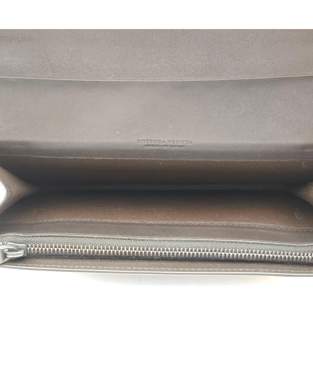 BOTTEGA VENETA Коричневый кожаный кошелек, фото 7