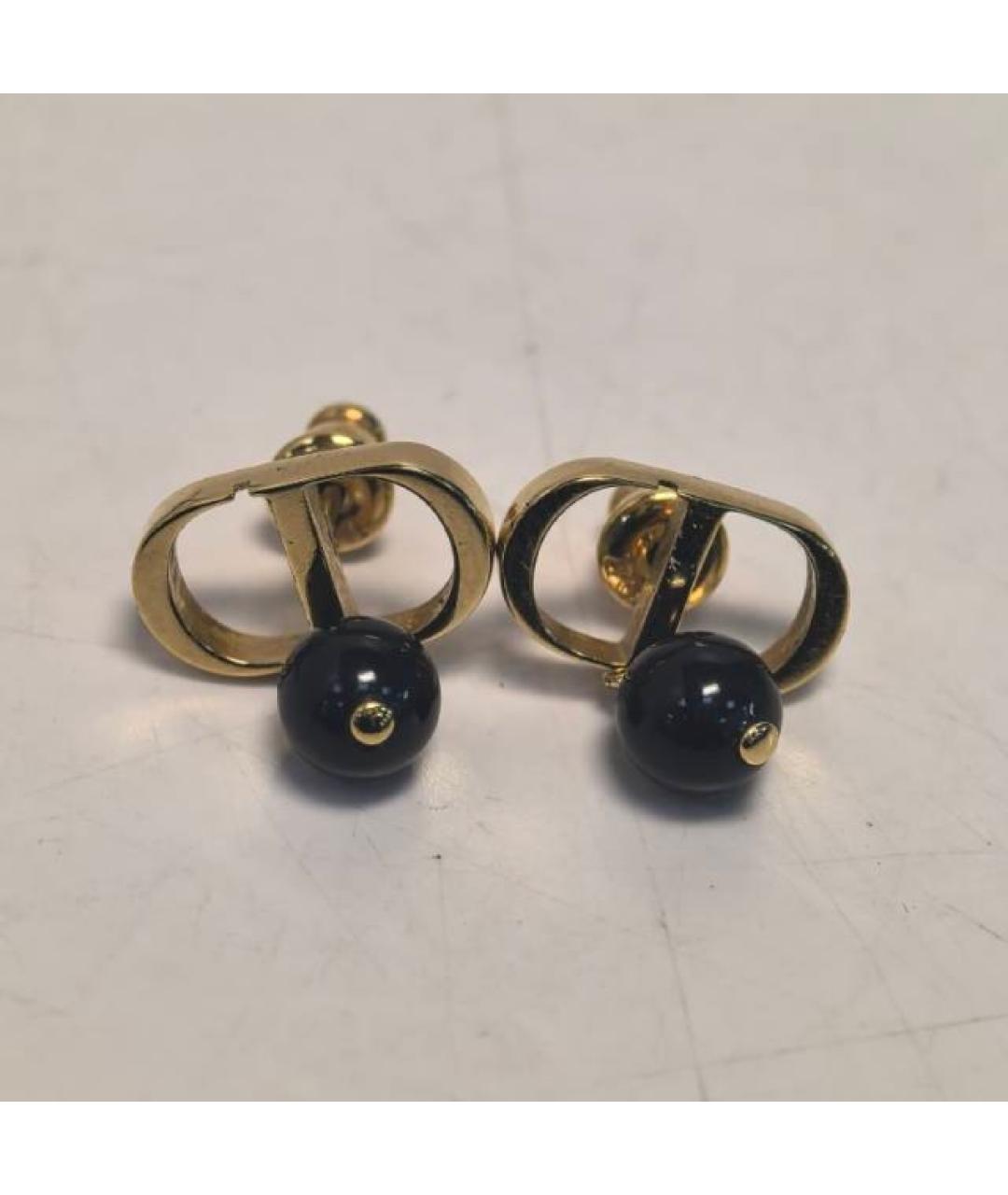 CHRISTIAN DIOR Золотые металлические серьги, фото 6