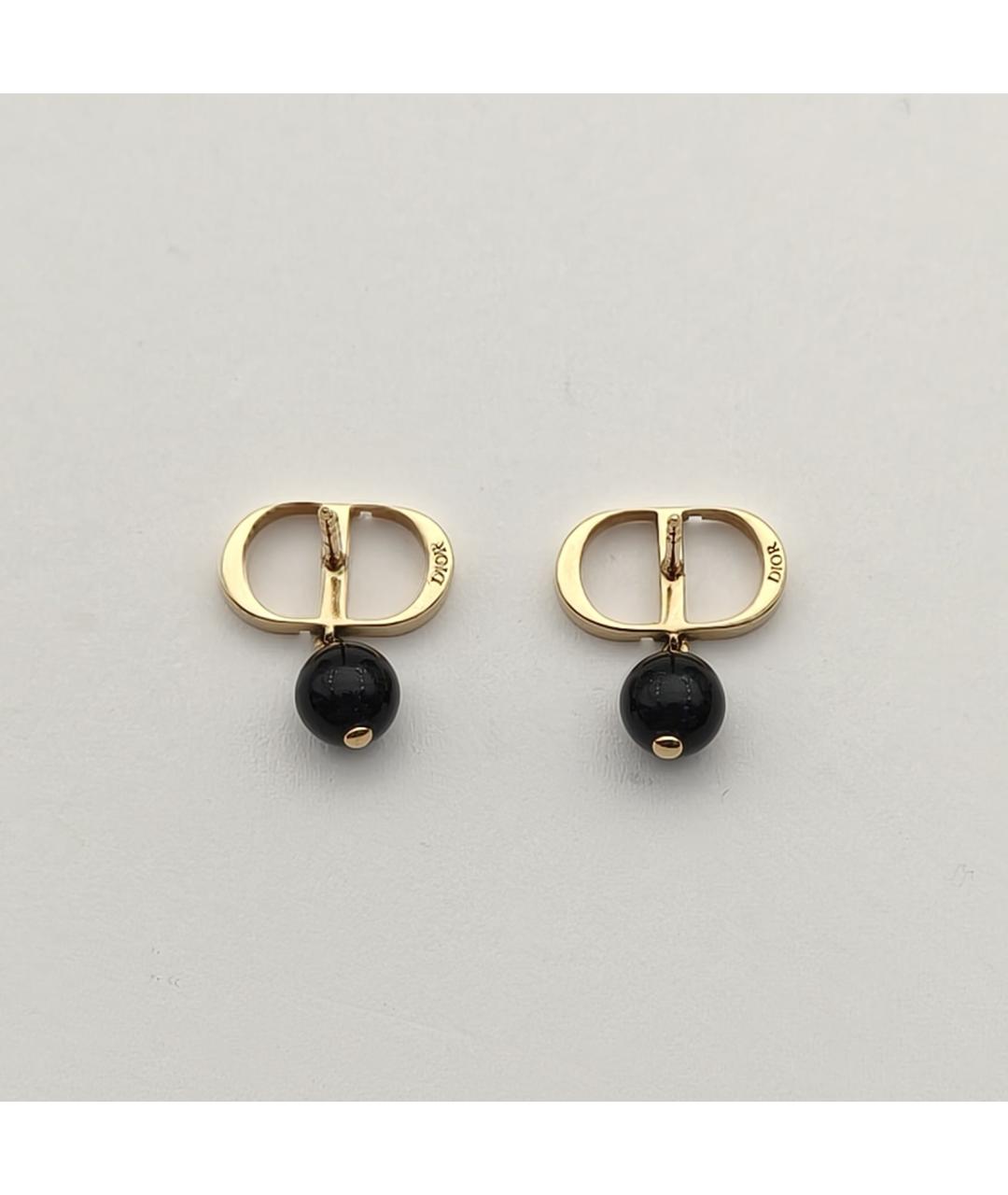 CHRISTIAN DIOR Золотые металлические серьги, фото 4