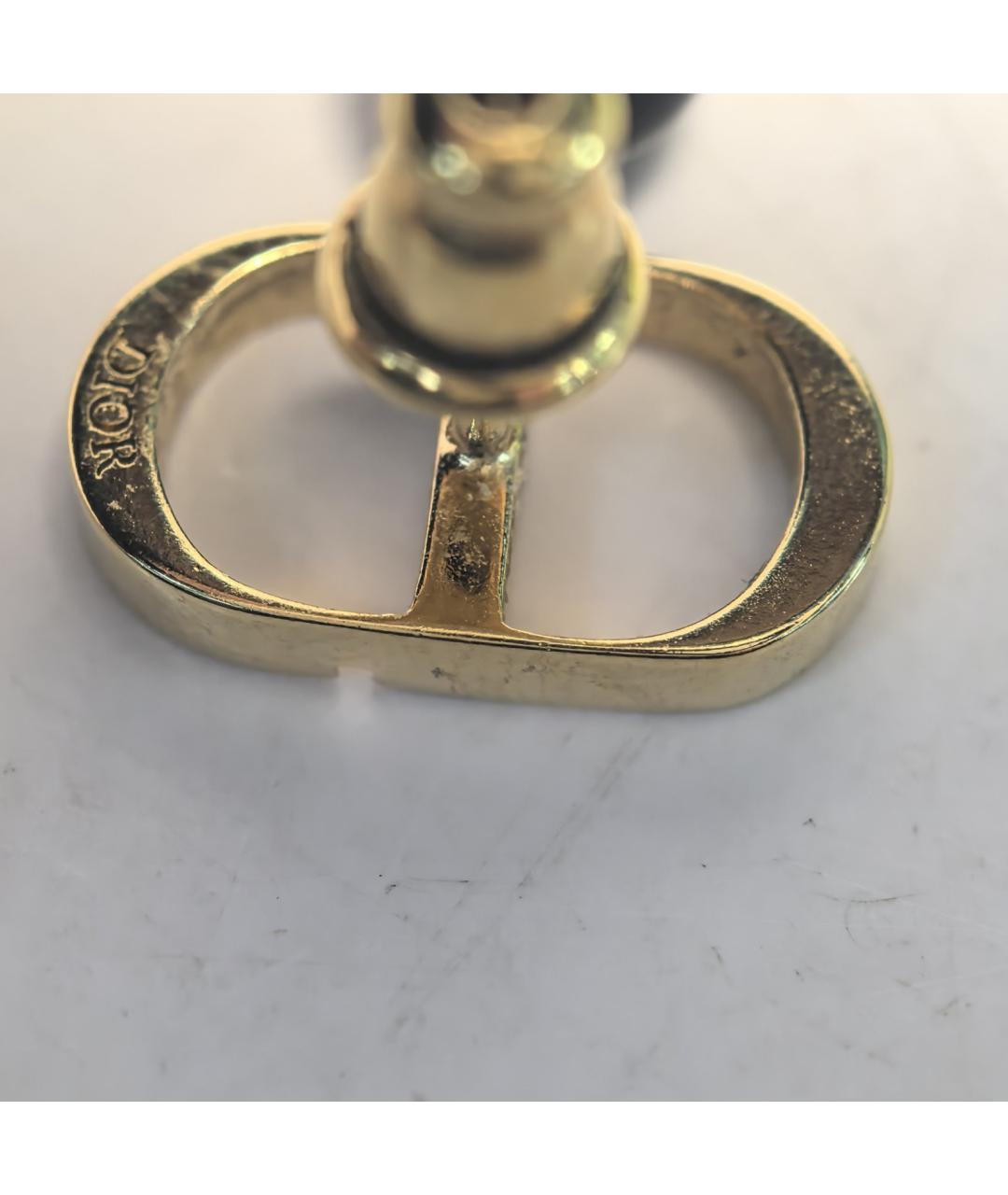 CHRISTIAN DIOR Золотые металлические серьги, фото 7